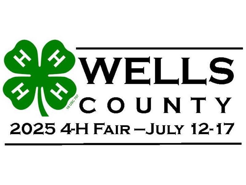 Logo for 2025 Wells County 4-H Fair